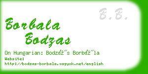 borbala bodzas business card